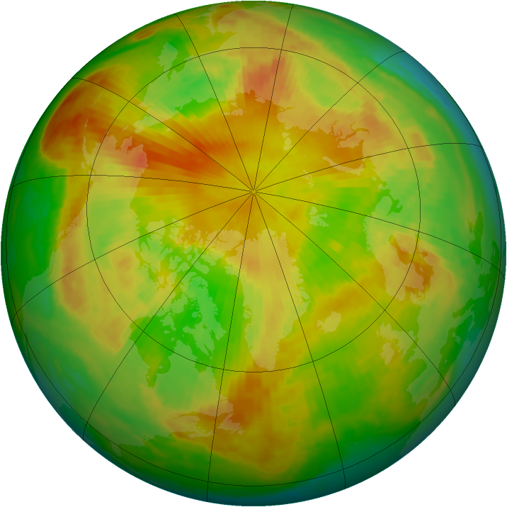 Arctic ozone map for 19 May 2001